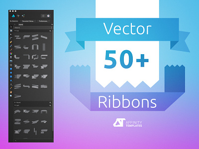 Ribbons Banners Vector Set decoration design element graphic illustration label ribbon set
