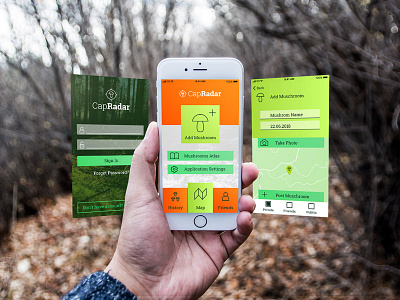 Cap Radar App android app forest ios mobile muschroom ux web wu