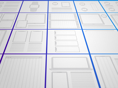 Sketching Sheets for Paper Wireframes grid paper print prototype sketching ui ux