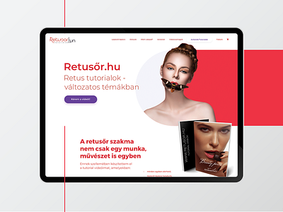 Retusor.hu clean design design homepage homepage design photographer purple red redesign retouch retouching template webdesign website wordpress