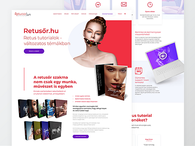 Retusőr.hu clean design design home homepage design landingpage redesign retoucher retouching template webdesign website wordpress