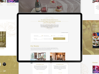 Brownsower Hall Hotel design elegant gold hotel web webdesign website