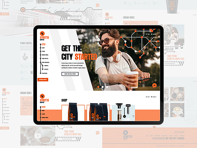 My latest finished project black orange coffee coffee shop design energetic energy metro orange transportation urban urban design web webdesign website