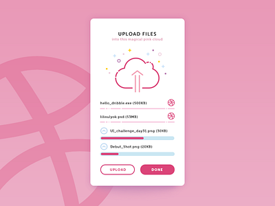 Dribble Debut ui upload