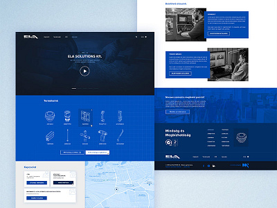 Industrial website blue dark design industrial industry web webdesign website