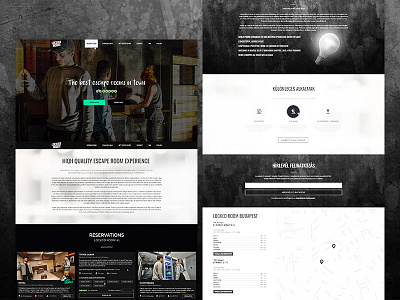 Locked Room Budapest dark design escape escape rooms mint web webdesign website