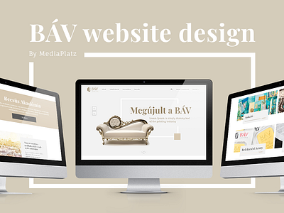 Website design for BÁV branding design gold golden mobile typography ui ux web webdesign website