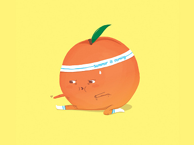 summer is coming doodle drawing illustration orange