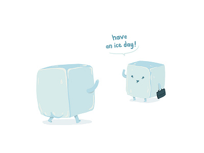 have an ice day doodle drawing hello hi ice ice day illustration