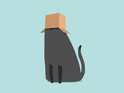 if it fits i sits - ıı box cat doodle drawing if it fits i sits illustration