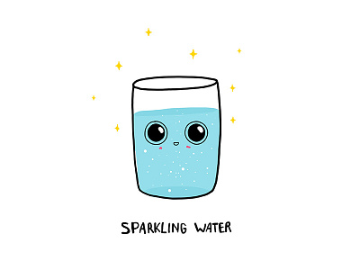 sparkling water doodle drawing illustration sparkling sparkling water water