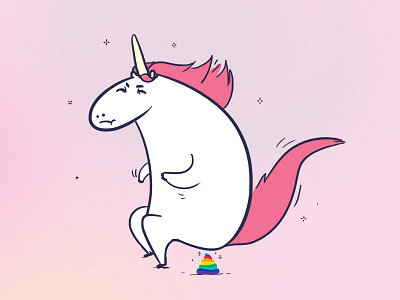 i'm the rainbow doodle drawing illustration rainbow shit unicorn