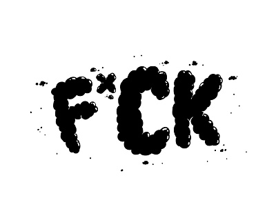 F*ck cloud drawing fuck illustration type word