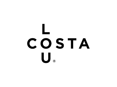 Lou Costa. Photographer. black brand branding logo photographer type typography white