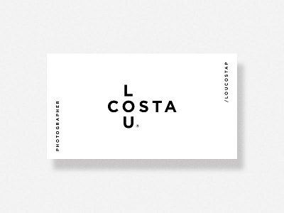 Business Card. Lou Costa Photographer