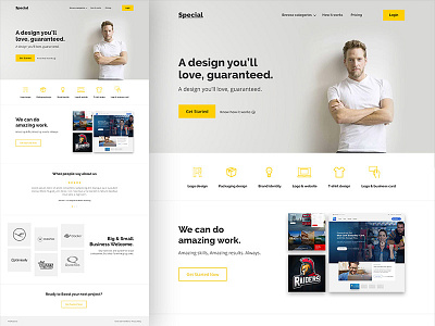 Special Layout clean design layout minimal photography typography ui website white type yellow
