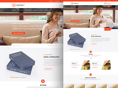 Dandee Packaging minimal orange product ui ux website