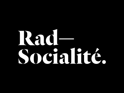 Rad Socialité Brand black branding branding design logo logo design logodesign logotype