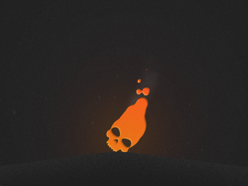 Lit Halloween animation dead design fire gif halloween motion skull smoke spooky studio studiotale