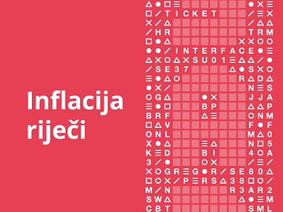 Inflacija riječi color design illustration simplicity typography