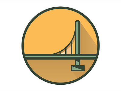 Built to scale Logo bridge design flat graph logo