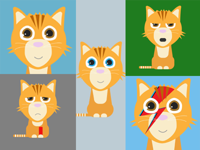 This is Ziggy Cat cat cat blog flat design ginger illustrations