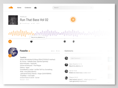 UI Challenge Week 7 - Soundcloud challenge.