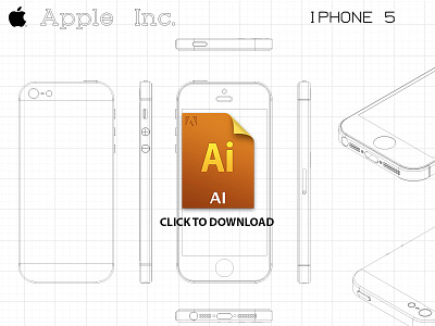 Vector iPhone AI 8 angles ai apple edited edited in illustrator. exported exported to pdf freebie fully scalable illustrator in iphone iphone 5 made outline pdf proe pro|engineer vector wireframe