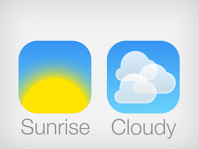 Weather iOS 7 7 cloudy cool feature icons ios ios7 live sunrise updating weather