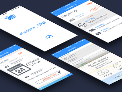 Naki Laundry app flat ios ios7 iphone laundry naki ui ux