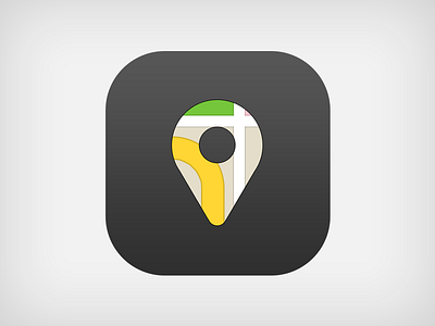 Maps iOS - app dark icon ios ios7 ipad iphone light maps ui