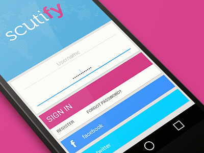 Scutify Android android app l log material mobile register scutify sign