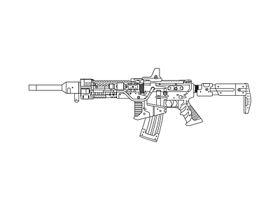 Khvostov 7G-02 auto destiny game illustration illustrator rifle view weapon