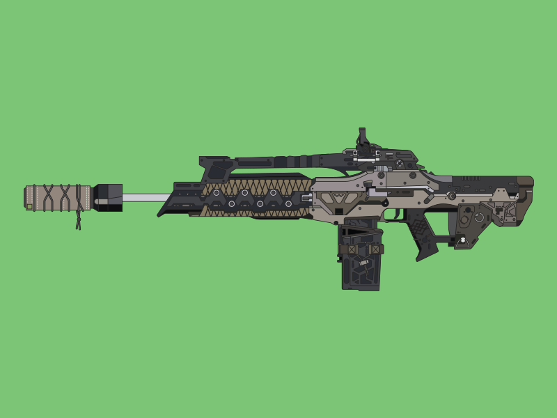 M8A1 Reflex + Fast Mags + Suppressed mags fast reflex m8a1 illustration sketch variant weapon ops black suppressed quickdraw