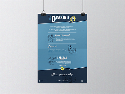 /r/Fallout Discord Poster blue community discord fallout poster reddit server tee vault