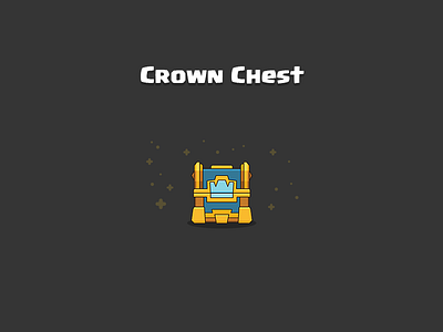 Clash Royale: Crown Chest box chest clash crate game icon illustration iphone mobile royale supercell wooden