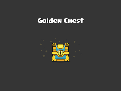 Clash Royale: Golden Chest box chest clash crate game gold golden icon illustration iphone royale silver