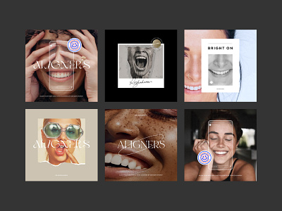 Social dental branding design instagram posts social media