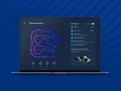 Karting Track UI app challenge darkmode karting macbook race ui ux web