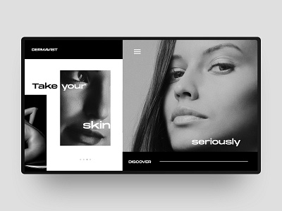 Dermavist Web app black and white branding font minimalism trend typography ui ux website website concept