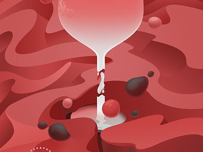 Wine illustration shoco wine