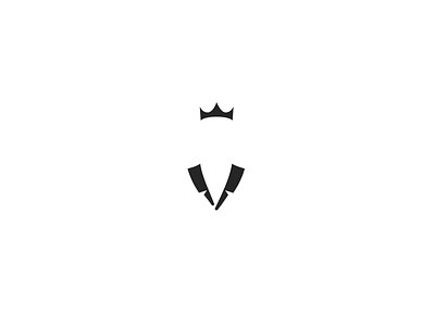 Logo concept king knife man meat suit