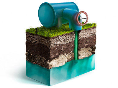 Pump grass ground pipe pump water