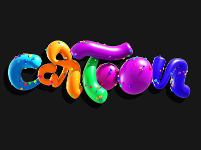 C A R T O O N 3d cartoon cinema4d colors lettering render