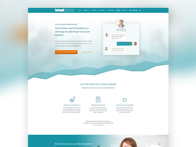 Landingpage design for chat service