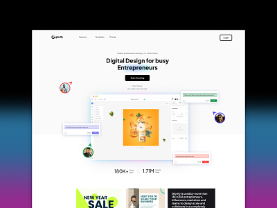 Digital Design for busy Entrepreneurs clean concept creative design graphic design landing page layout minimal ui webdesign website
