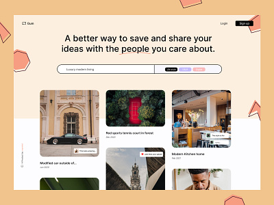 Gum | save and share your ideas. alternative behance concept inspiration landing page layout minimal pinterest sharing sharing apps teamwork tools ui ui concept ui redesign web app whiteboard whiteboarding whiteboarding tools