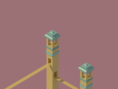 Tower Dribbble 3d blender tower