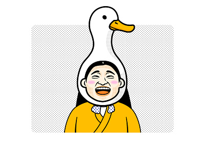 Yoshiko With Duckhead Mask affinity designer avatar avatar design character character design circle color design designer duck graphic design halftone illustration japan mask vector vector art vector illustration yellow yoshiko