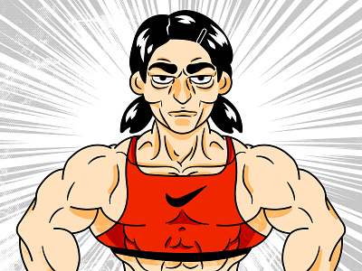 Itte Q Imoto affinity designer animate avatar bodybuilding branding character color comic grain graphic design halftone illustration ipad japanese manga mangaart muscle vector vector art vector illustration